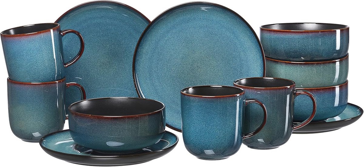 12-delige Ontbijtset Bali - Vaatwasmachinebestendig Servies