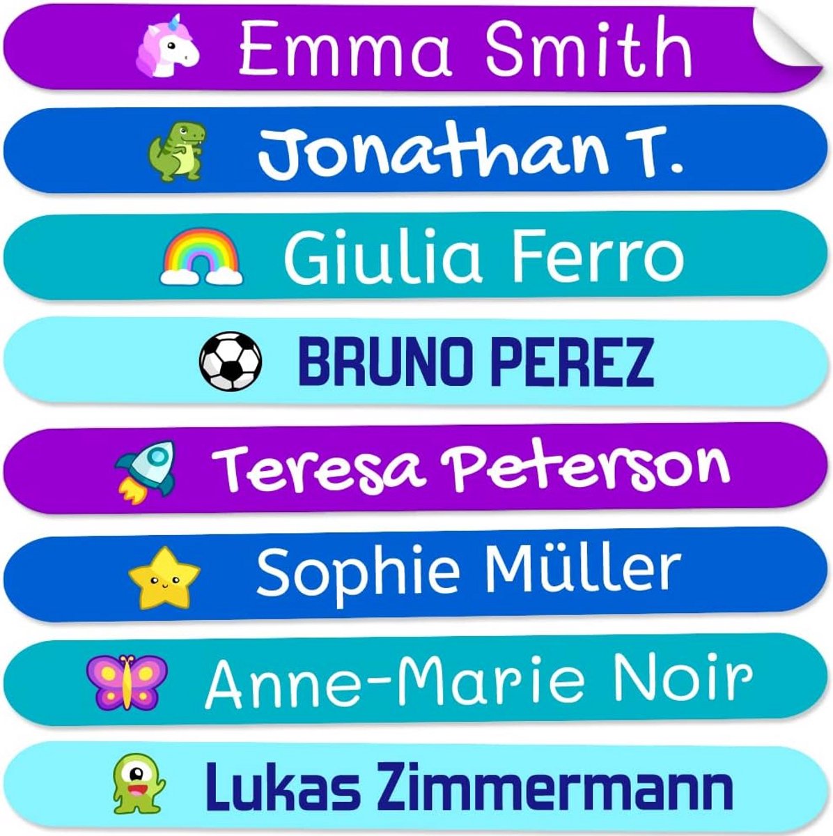 Gepersonaliseerde Naamstickers - 50 Stuks Waterdichte Etiketten voor School en Thuis