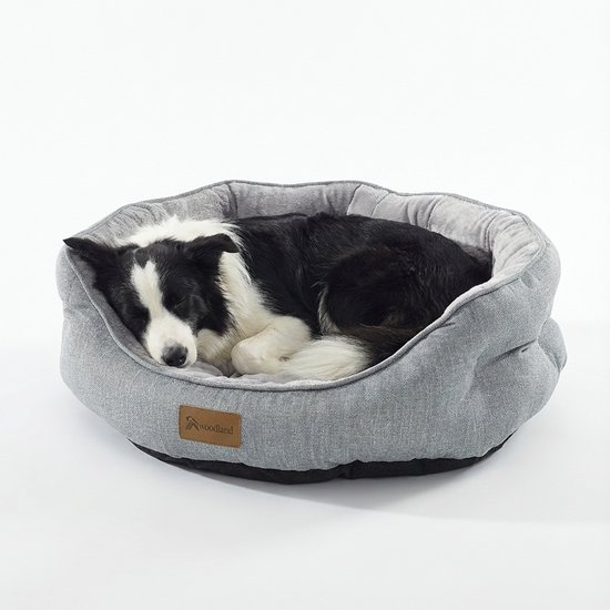 Woolart Panier pour chien - Coussin de luxe pour chien - Lavable - Taille L - Grijs