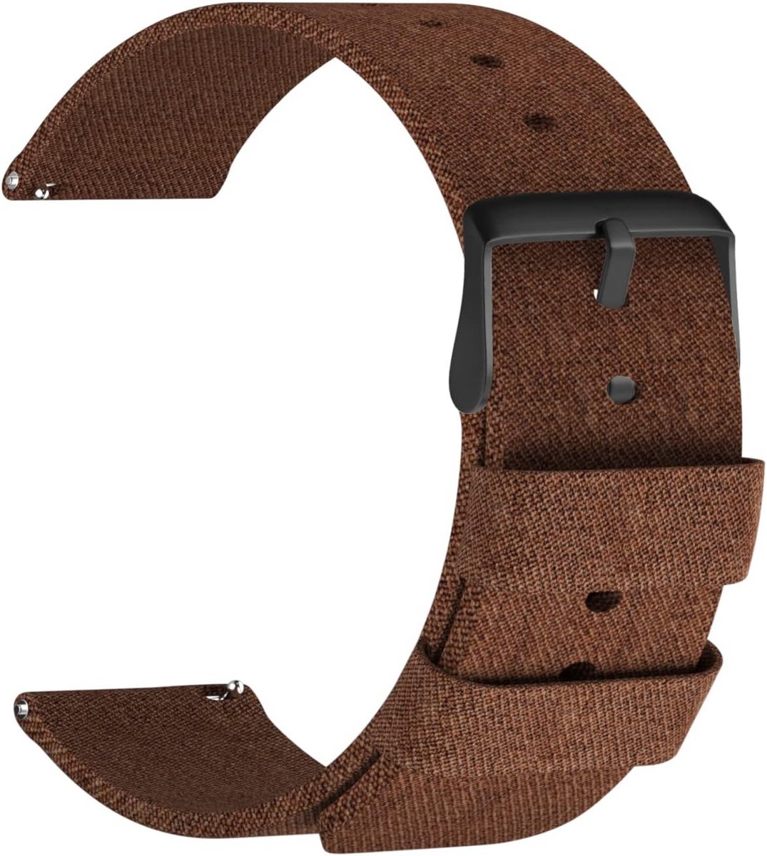 Nylon Horlogeband Vervanging voor Heren en Dames - Diverse Breedtes met Zwarte Roestvrijstalen Gesp