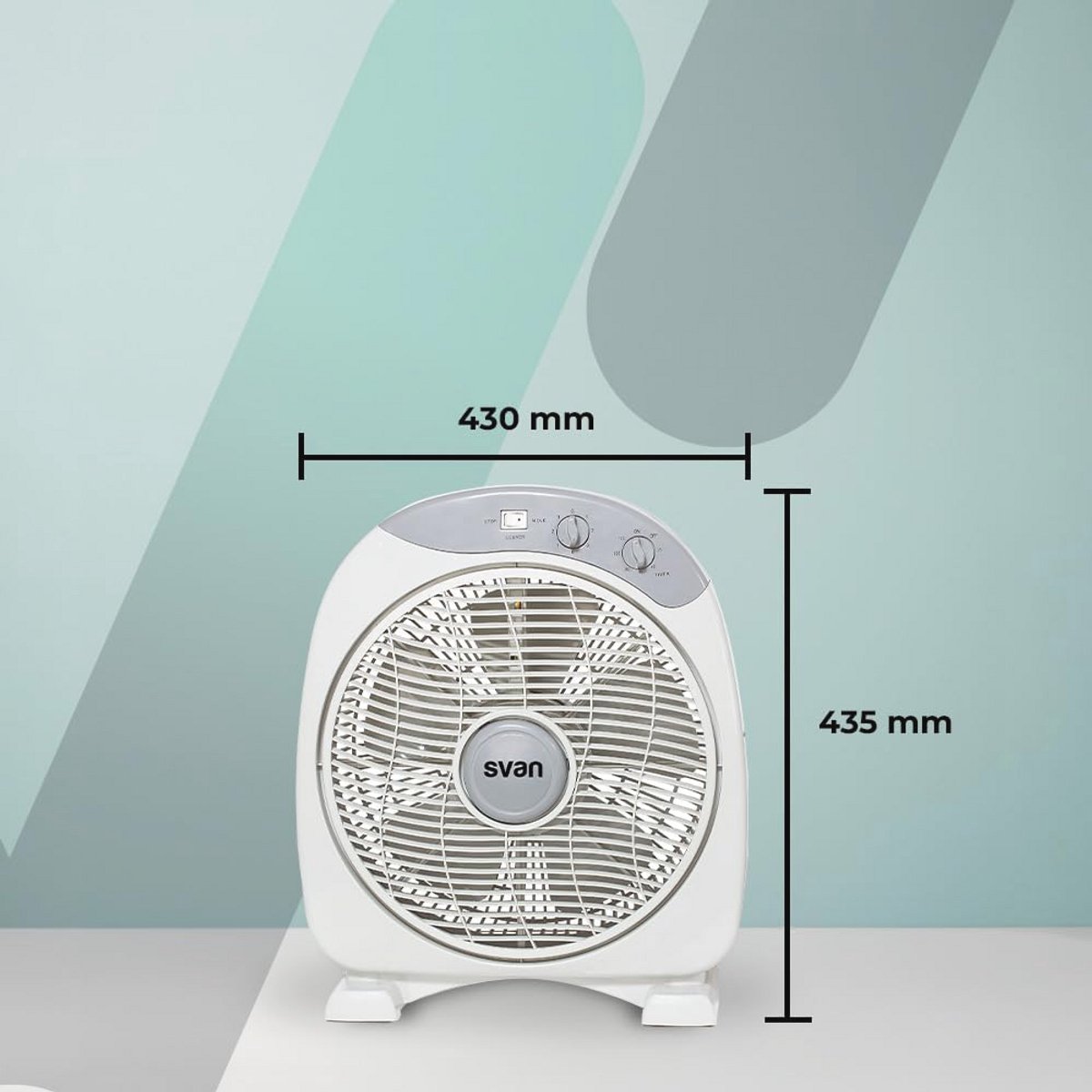 Vloerventilator met 3 Snelheden en Timer - 30,5 cm