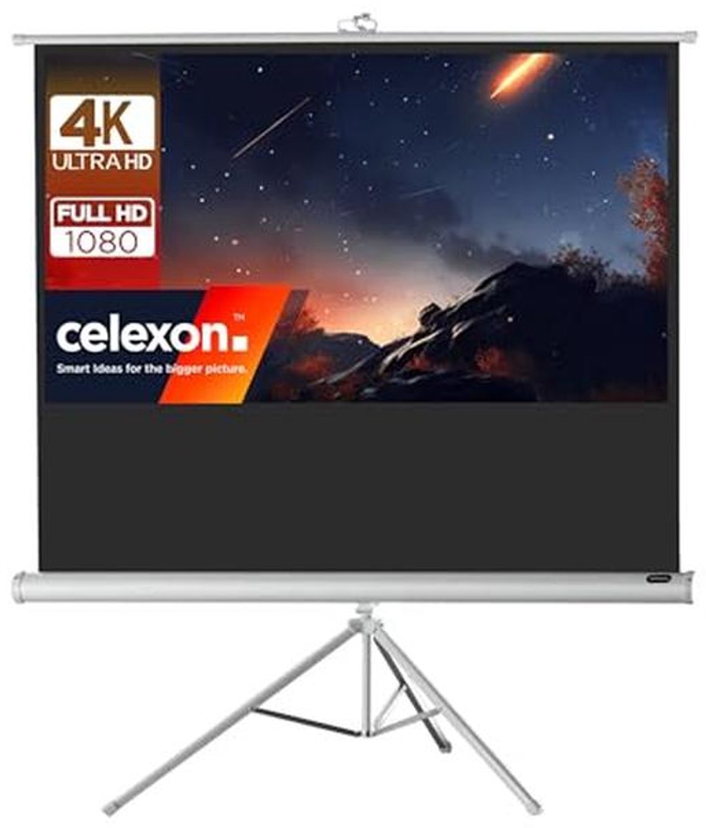 Stativleinwand Economy 158 x 89 cm - Perfect voor Thuisbioscoop en Presentaties