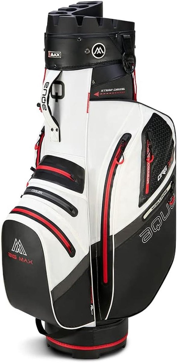 Waterdichte golftas met geluidsreducerende technologie - 14-voudige organizer top