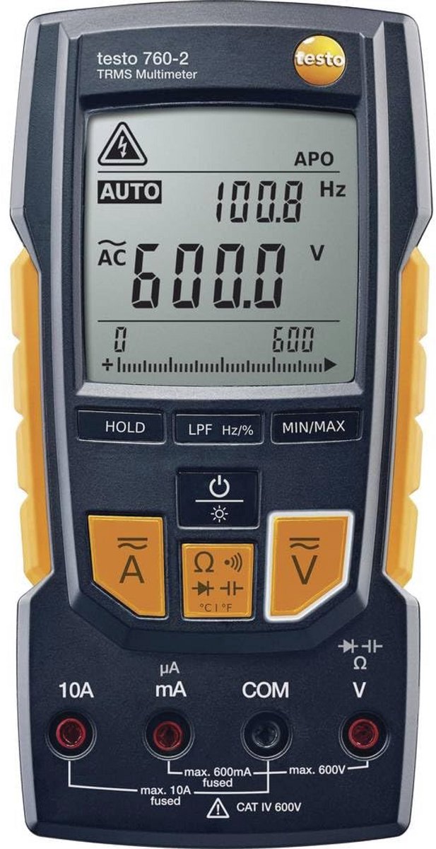 Digitale Multimeter met automatische meetwaardeherkenning - Ideaal voor Stroom, Spanning en Temperatuurmeting