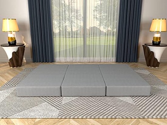 Opvouwbaar Matras 3-Delig Campingbed Gastenbed Vloermatras Slaapmatras 120 x 195 cm van Merkloos — afbeelding 3