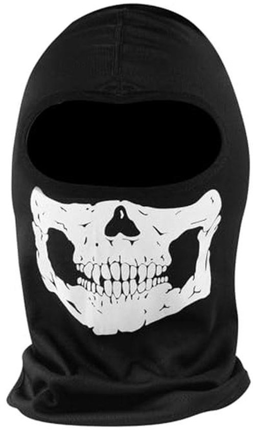 2 Pack Skull Mask Balaclava Ghost Bandana Motorcycle Bicycle Full Face Masks Halloween Mask Costume Black, Black