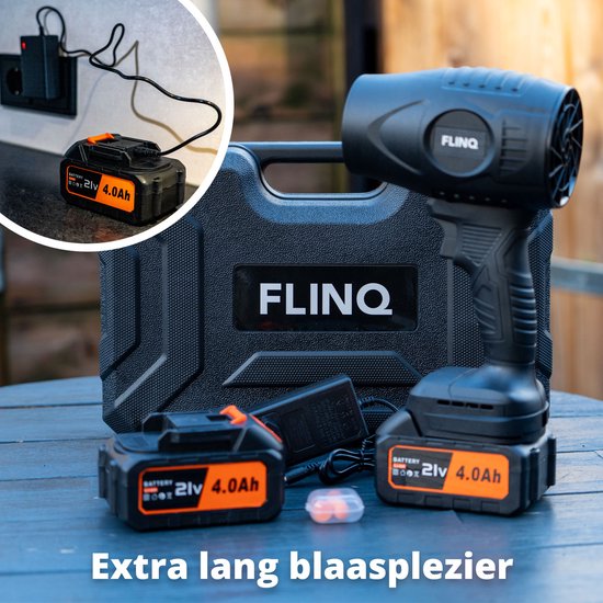 FlinQ Handblazer - Draadloze Bladblazer met accu - Multi inzetbaar - Borstelloze Motor - incl 2 accu's & oorbeschermers van Merkloos	 — afbeelding 4