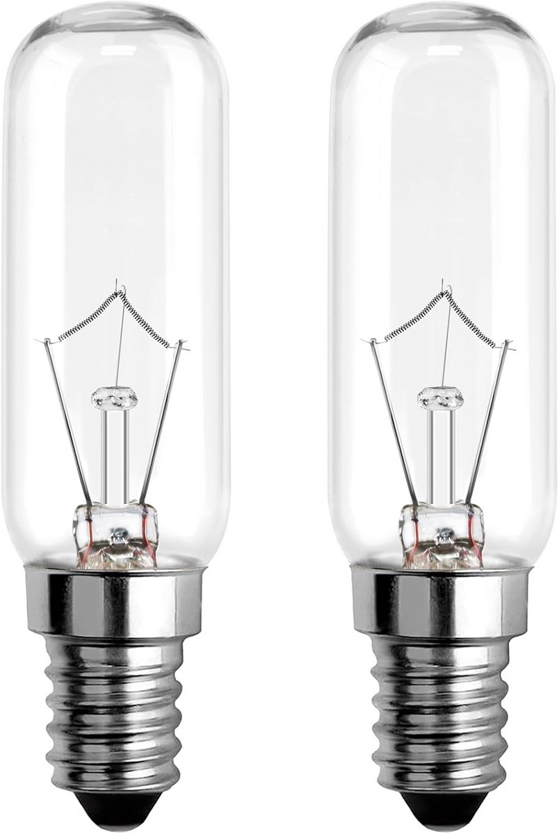 Dimbare E14 Gloeilamp 40W T25 - Warmwit 2700K, 320 Lumen - 2 Stuks