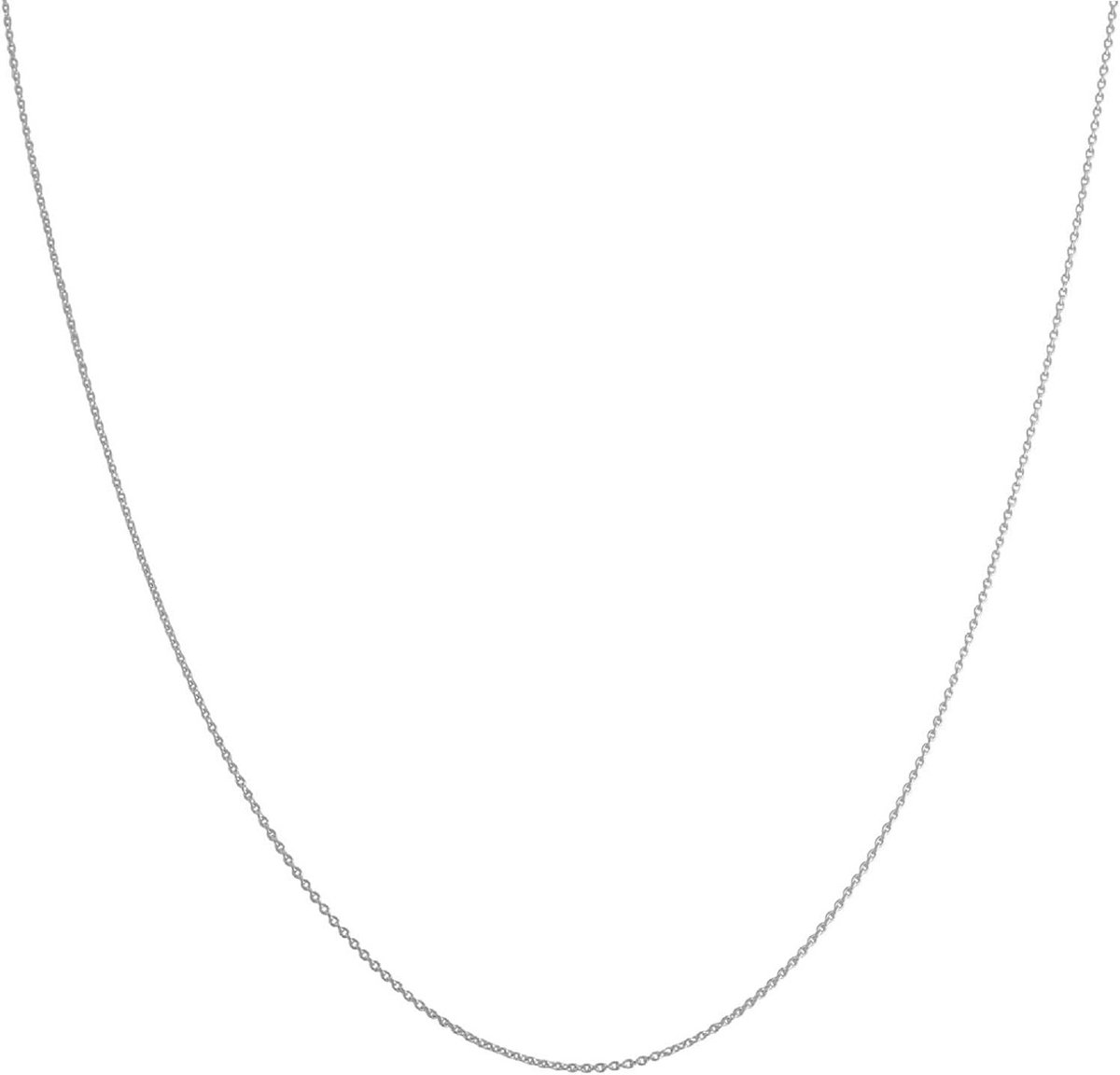 Fijne Ankerketting 14 Karaat (585) Witgoud - Diverse Lengtes Beschikbaar