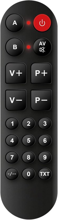 Hama Universele Afstandsbediening Panasonic TV IR Lerend Lichtgevende Toetsen Zwart