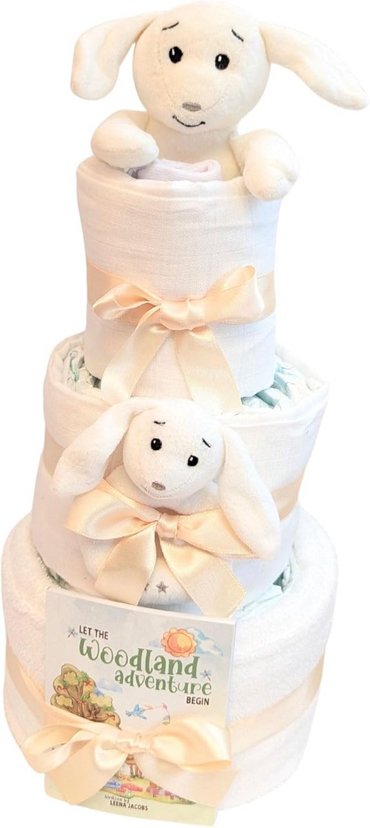 Luiertaart 3-laags Geschenkpakket voor Baby - Unisex