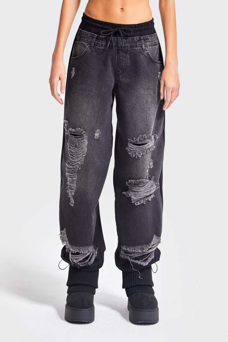 It's Basic - Skater Mid Rise Jeans - Slate