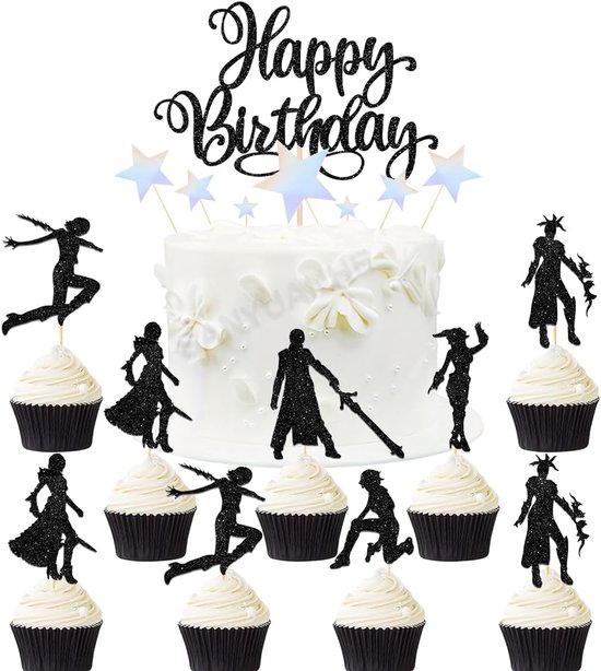 Video Game Cake Decoration,25pcs Video Game,Cupcake Toppers,Gaming Birthday Cake Decoration,Cake Topper Decorations,Kids Birthday Party Decorations