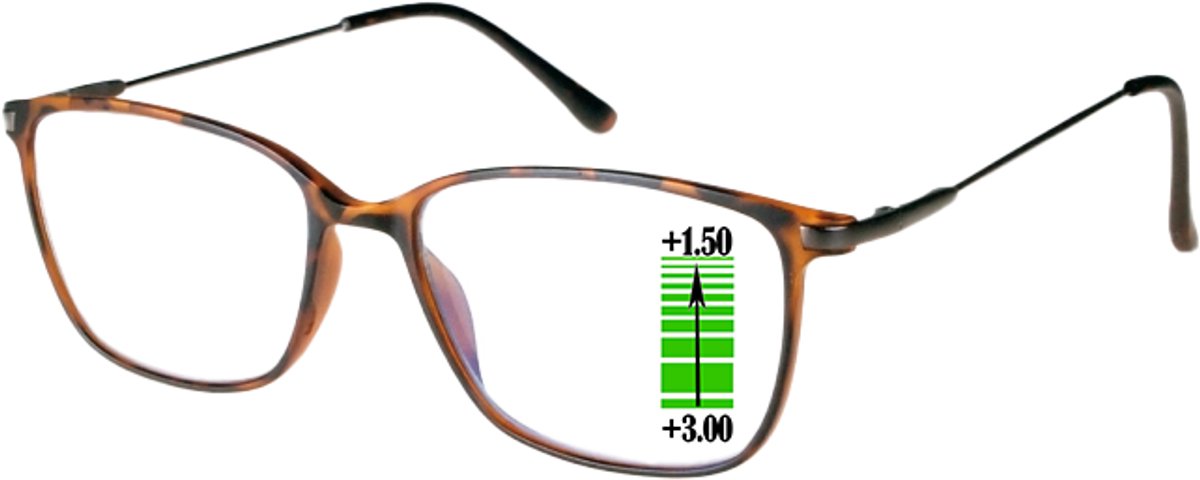 Leesbril Ofar Office Multifocaal CF0002B-Havanna -+3.00