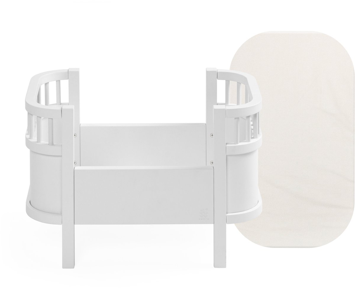 Sebra Poppenbed + Matras – White