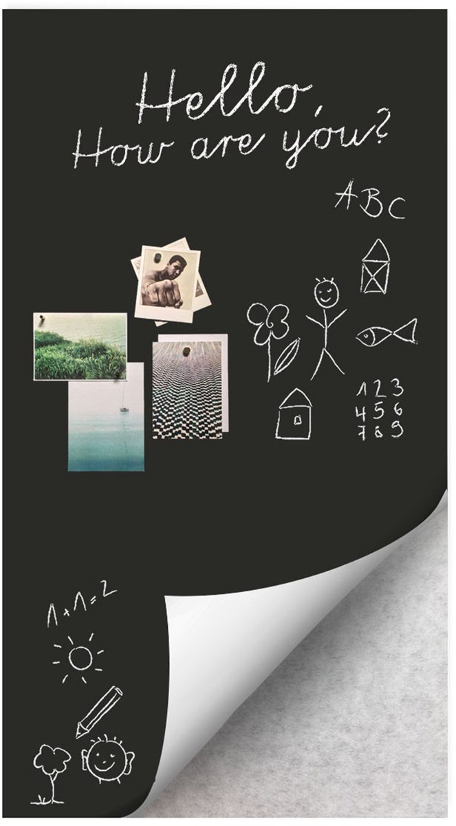 Groovy Magnets Rechthoek Krijtbord Magneetsticker – 62 x 126 cm