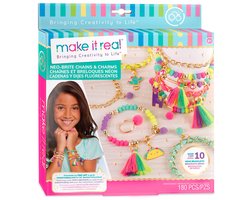 Nova Make it Real - Neon Armbanden met Bedeltjes maken - Maak 10 armbanden en een ring