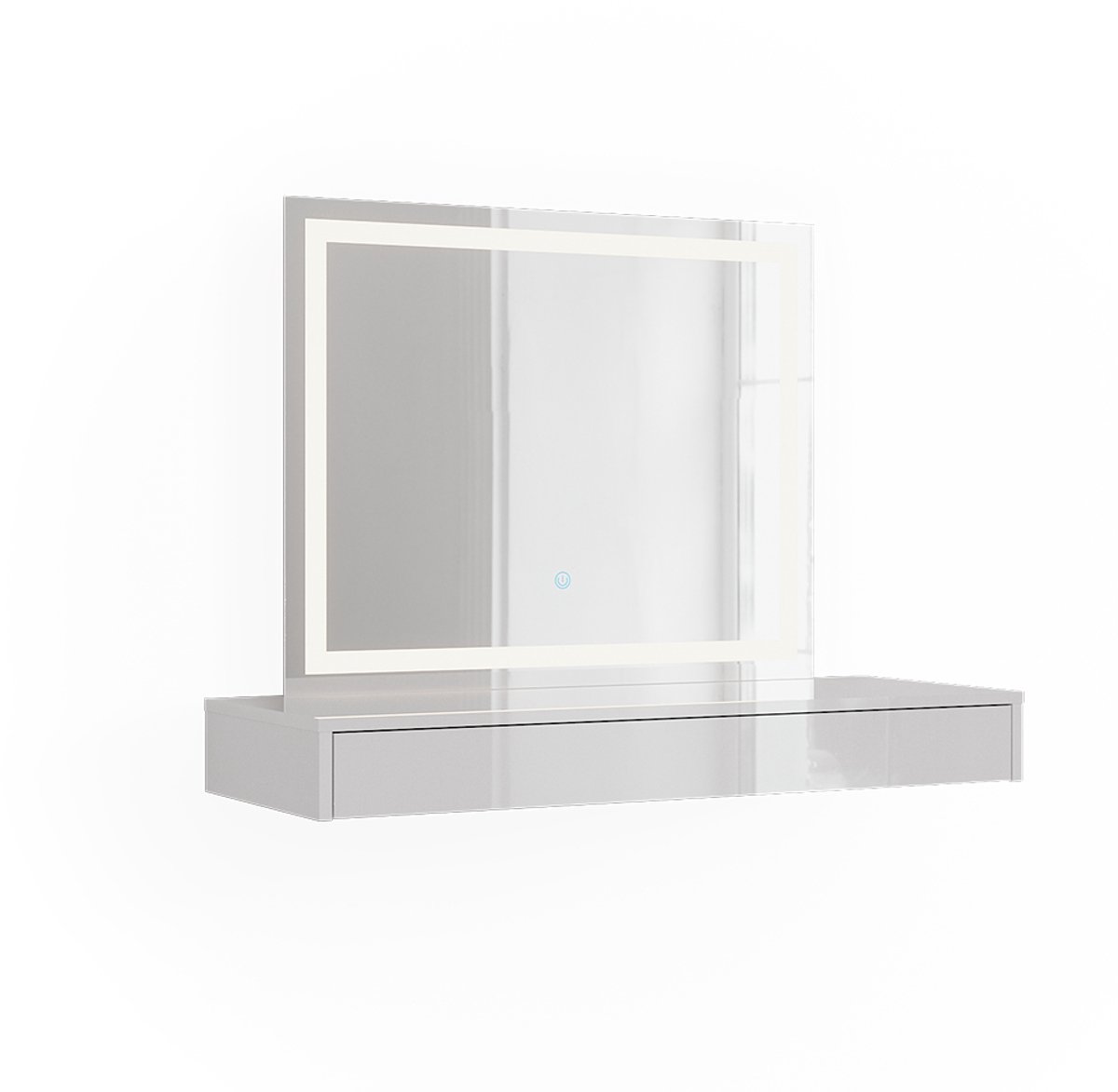 Vicco Kaptafel Sherry, Wit, 100 cm met LED-spiegel