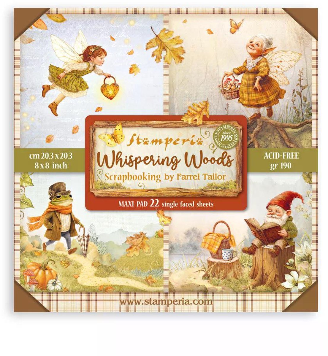 Stamperia - Whispering Woods 8x8 Inch Maxi Paper Pack (Single Face) (SBBSXB17)