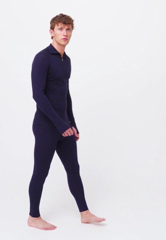 DANISH ENDURANCE Merino Wol Thermoset Heren - met Rits - Zwart - Maat L