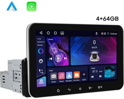 Boscer 1Din Autoradio Universeel - Android 15 - 4+64GB - Apple Carplay & Android Auto (Draadloos) - 7 Inch IPS HD Touchscreen - Navigatiesysteem - Bluetooth, USB & MP5 - GPS - WIFI - Achteruitrijcamera & Microfoon
