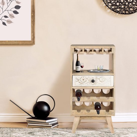 Bekijk Vintage Seventies Wijnrek / Flessenhouder Curver op