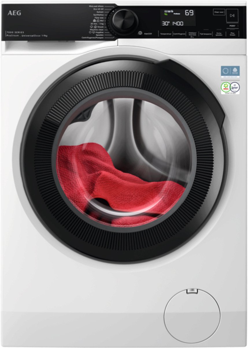 AEG Series 7000 LR7694EUD4 wasmachine Voorlader 9 kg 1351 RPM Wit