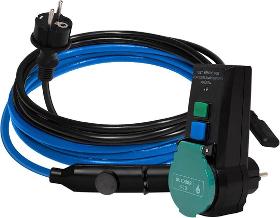 HEATIT JHSF 8m Zelfregulerende buisverwarming met thermostaat vorstbescherming voor waterleidingen of planten, ijsvrij verwarmingskabel 16,4 W/m 230V IP65 HEATIT JHSF 8m Zelfregulerende buisverwarming met thermostaat vorstbescherming voor waterleidingen of planten, ijsvrij verwarmingskabel 16,4 W/m 230V IP65