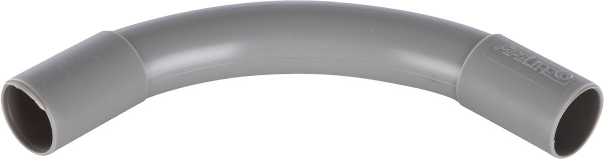 Pipelife Bocht Elektrabuis - Ø3/4 - Verhoogd Slagvast PVC - Buisdiameter 19 - Grijs - Zak Met 10 Stuks - Nettogewicht 0,198 Kg - Voor Installatie Van Elektrabuis