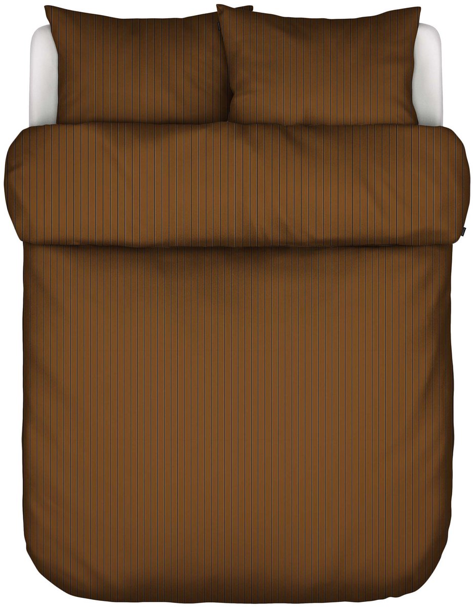 Marc O'Polo Dekbedovertrek Mulji Toffee Brown - 260x200/220 cm - 100% katoensatijn - incl.