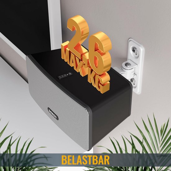 Vloerstandaard voor Sonos FIVE & Play:5 (gen 2) wit - Beugels en Meer