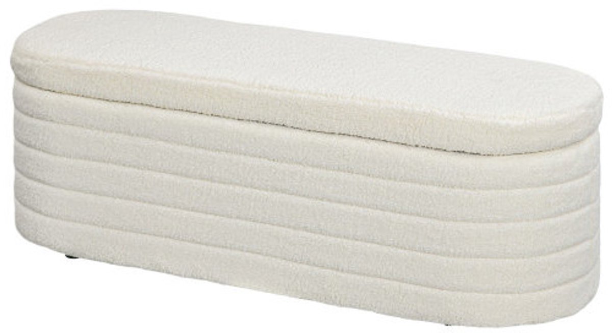 Bankje, 116 x 41 x 40,5 cm, beige, hout, voeteneinde bank, opbergbank, bankje, schoenenwisselbank, met opbergruimte, zacht en comfortabel, geschikt voor slaapkamer, woonkamer en gang.