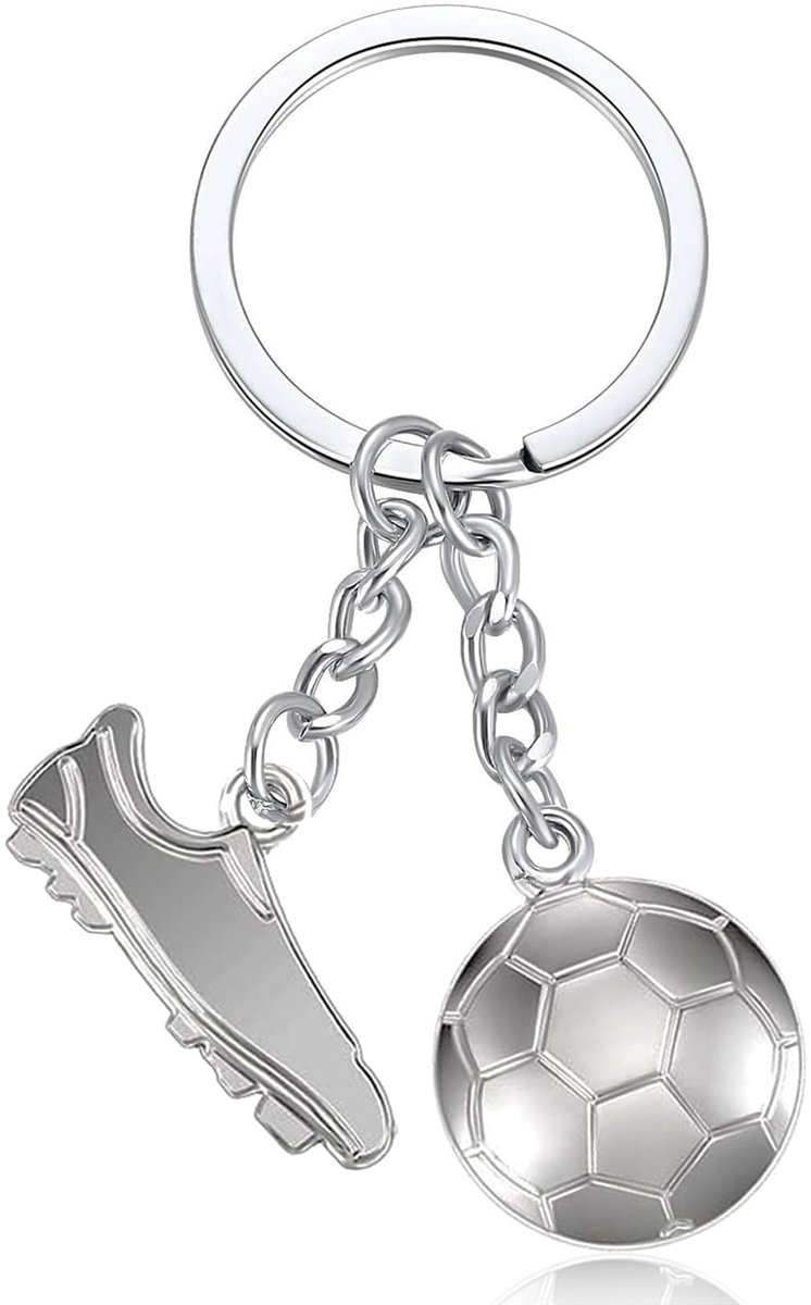 IMPERATORIS® Sleutelhanger Voetbal - Kinderen Jongens en Meisjes - Wit