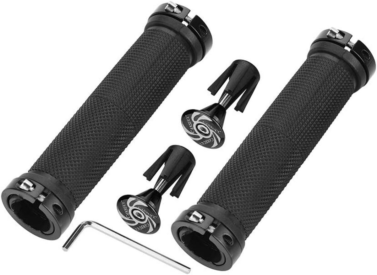 Ergonomische Fietsstuurgrepen Antislip - Comfortabele Mountainbike (MTB/BMX) Handvatten met Bar Ends