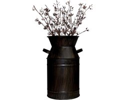 Gegalvaniseerde Metalen Vaas - Landelijke Bloemisterij Kruik met Handvat - Vintage Decoratie voor Home & Bruiloft