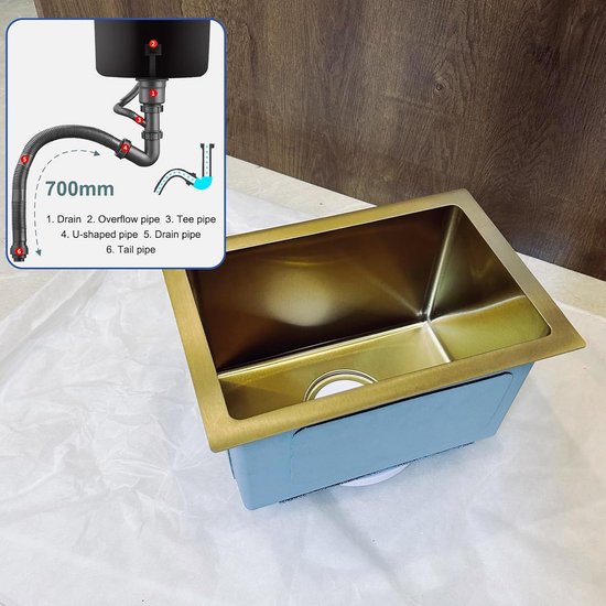 Goud spoelbak (50 x 40 cm) | HotSpot Titanium - HotSpot Titanium