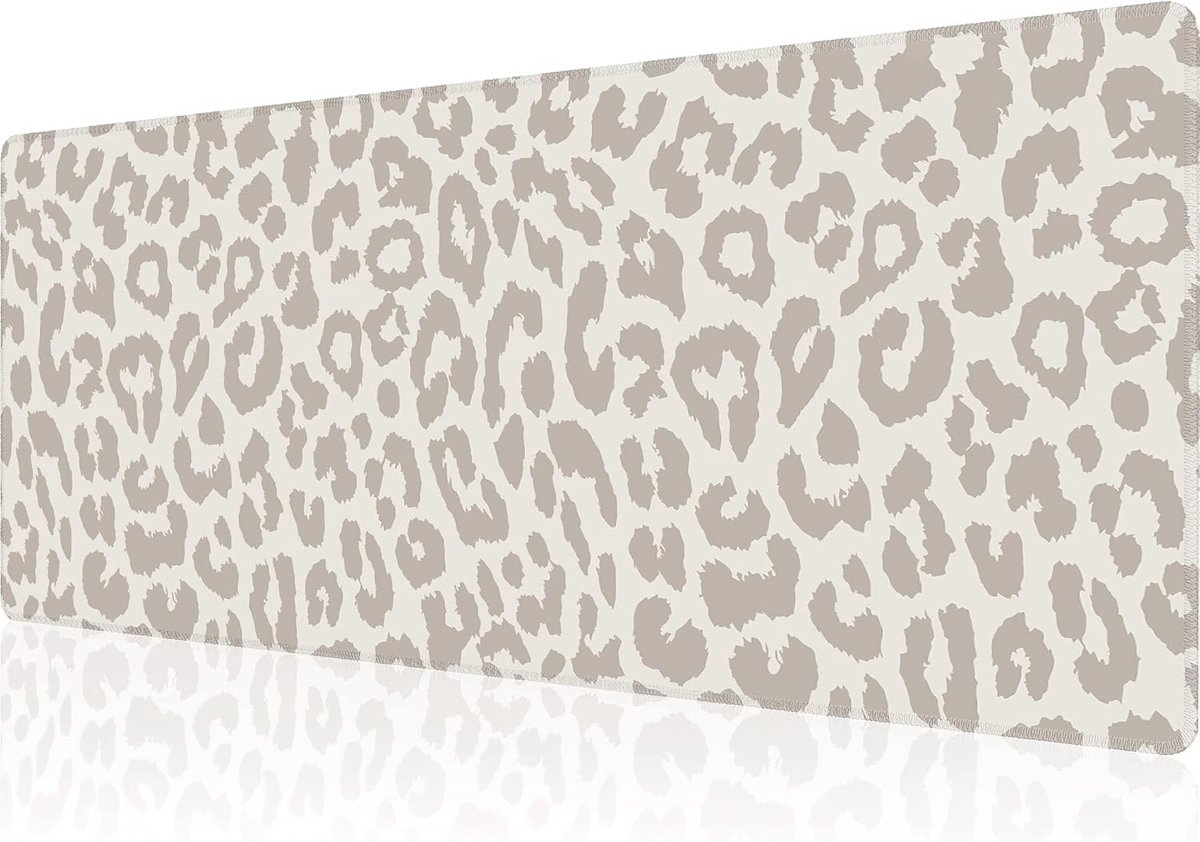 Extra Grote Gaming Muismat XL - 80x30 cm Bureauonderlegger Luipaardprint - Waterdicht & Antislip