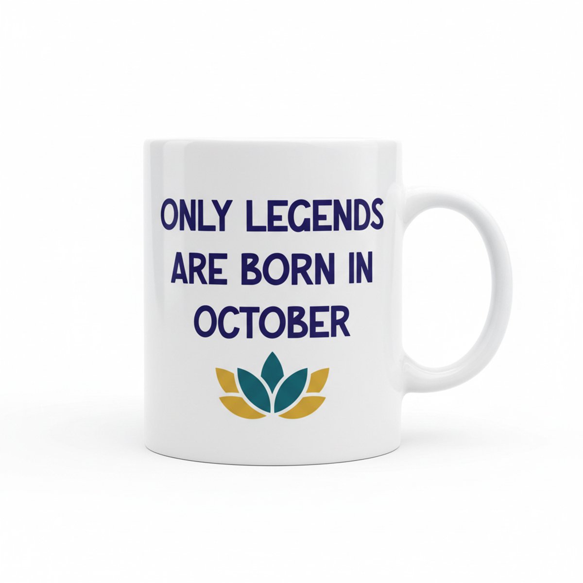 Verjaardag Tekst Mok 330 ml – “Only Legends Are Born in October” Koffie- & Theebeker Cadeau