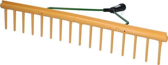 Excellent - Blad hark - 65 CM - Polyhark recht rand - Tuin en Gazon hark - Handhark - Grashark - Hark zonder steel - 16 tanden - Rood van Excellent — afbeelding 2