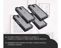 Replacements® HEPA-filters geschikt voor Miele Active AirClean 50 – Voor Complete C3, C2, S8, S6, S5, S4 - Vervangt SF-HA 50 - 4 stuks