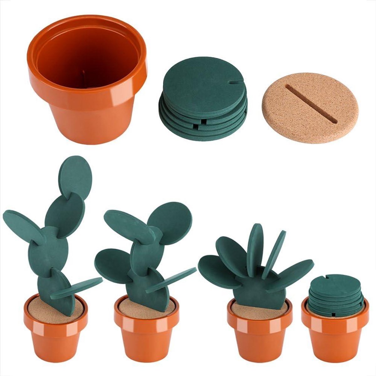 Ronde Cup Onderzetters Set van 6 - Antislip Mat voor Tafel Decoratie