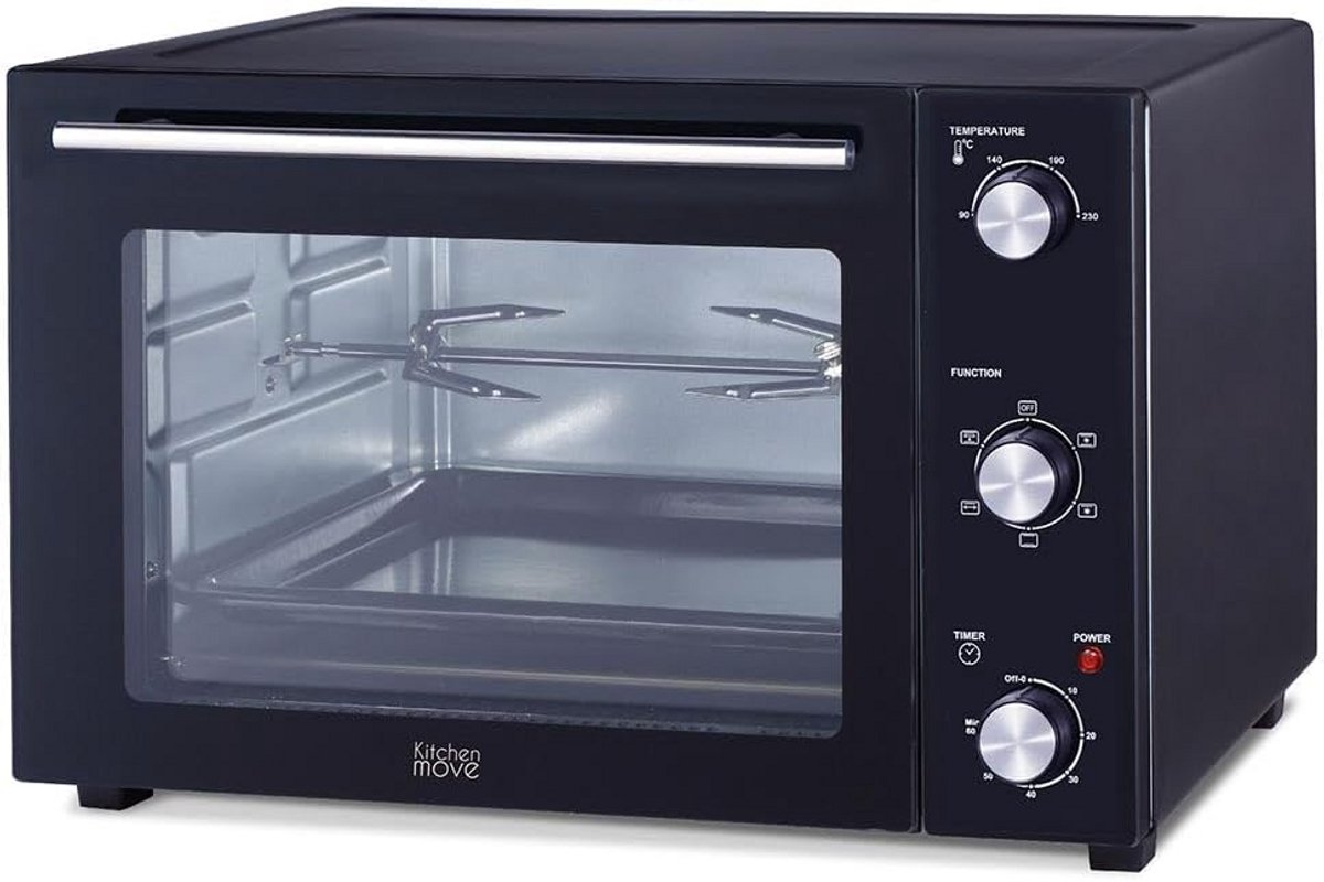 Multifunctionele Hetelucht Oven met Rotisserie en Grillspies - 58L - 2000W - Elektrisch