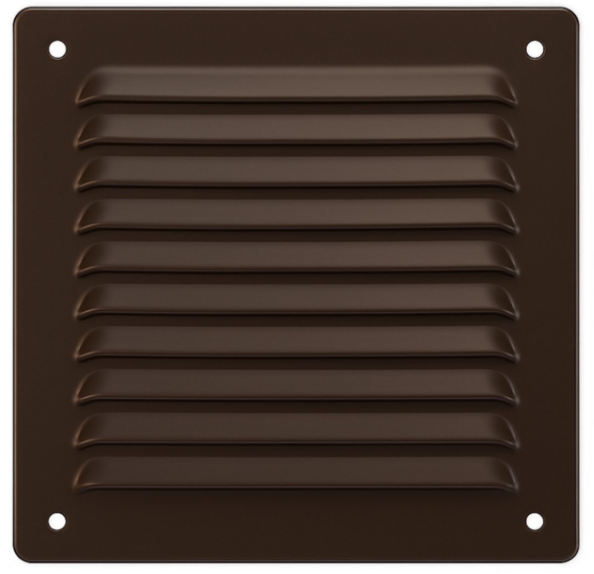 3BMT® Ventilatierooster Bruin - Vierkant Luchtrooster - Ventilatie Rooster - Schoepenrooster & Lamellenrooster - 16,5 X 16,5 Buitenzijde