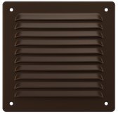 3BMT® Ventilatierooster Bruin - Vierkant Luchtrooster - Ventilatie Rooster - Schoepenrooster & Lamellenrooster - 16,5 X 16,5 Buitenzijde