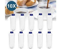 10x waterfilter voor koffiezetapparaten - filterpatroon compatibel met Delonghi SER3017 DLS C002 - DeLonghi EcoDacalk - set voor espressomachine