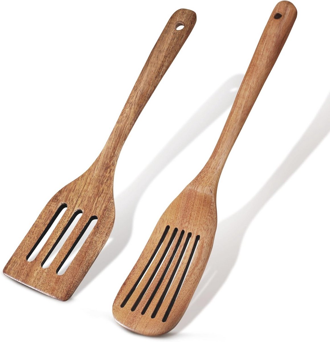 Houten Spatelset - 2 Stuks Keukengereedschap voor Roeren en Serveren