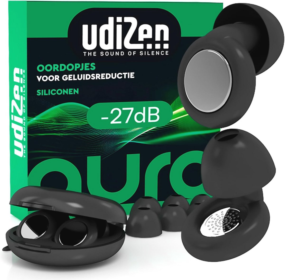 Geluidsreducerende Oordoppen voor Slaap, Reizen en Studeren - Ergonomisch & Herbruikbaar - 27dB Ruisonderdrukking - Zwart met Opbergcase