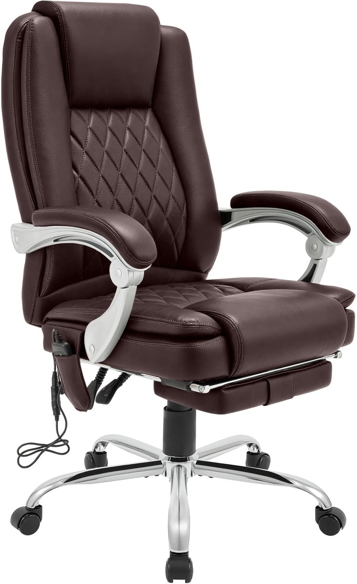 CLP Rubia Ergonomische Bureaustoel met Massagefunctie en Verwarming - CLP Trading - €174,90