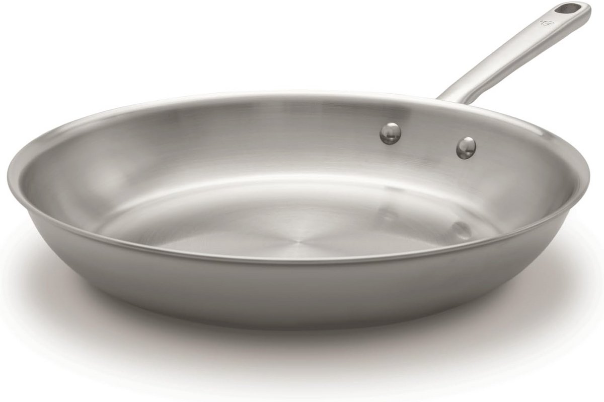 Inductiepan 28 cm van Roestvrij Staal - PFAS Vrij en Chemisch Coating Vrij