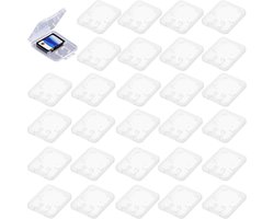 30 Housses de protection pour cartes mémoire - Boîte de rangement transparente pour cartes SD